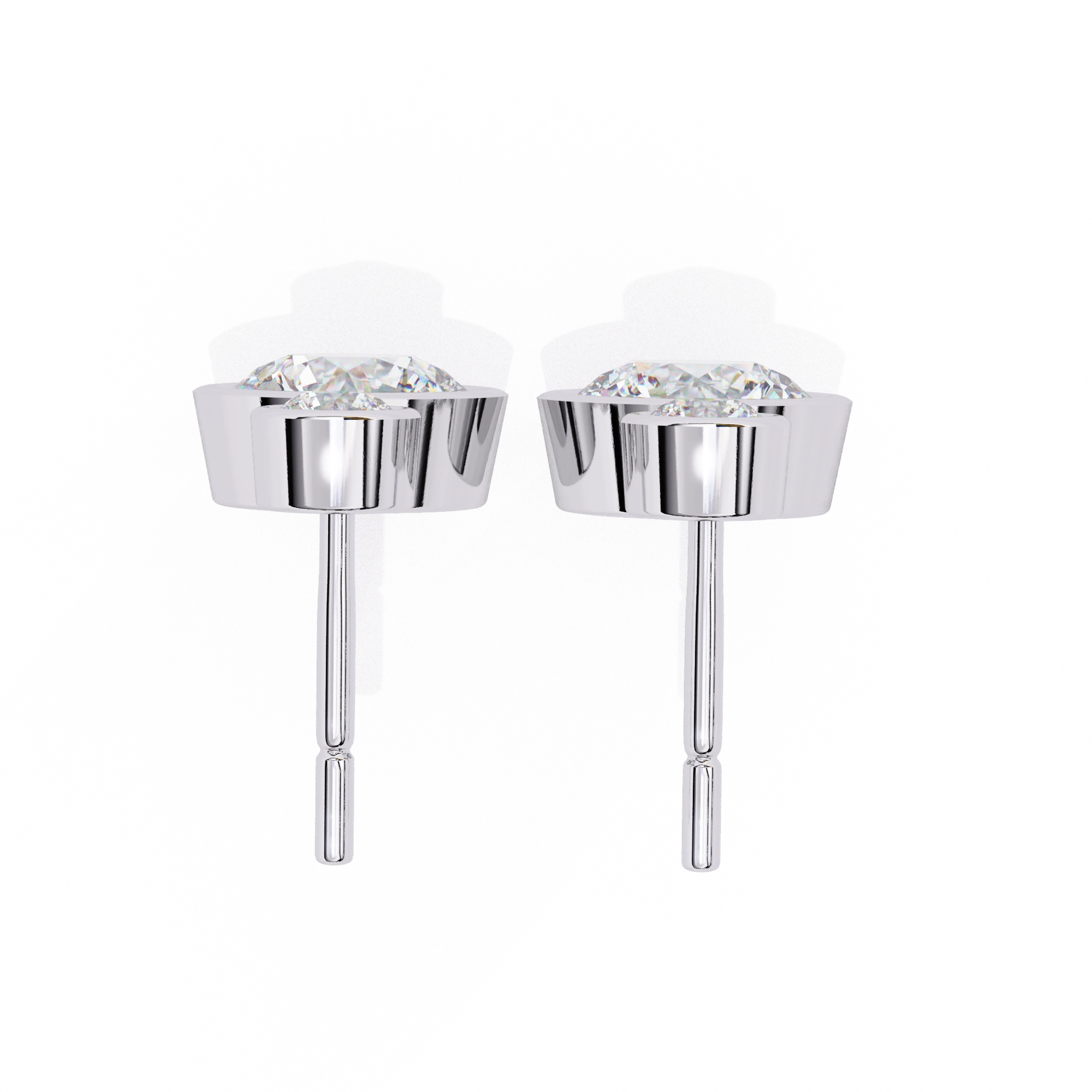 1.84 Carat Diamond Drop Earrings with Double Halo Design