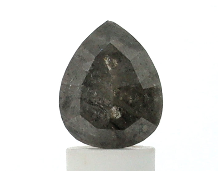 1.90 Carat Pear Cut Salt and Pepper Diamond