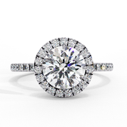 Round Claw Prong Lab Grown Diamond Ring For Women Lab Diamond Engagement Rings