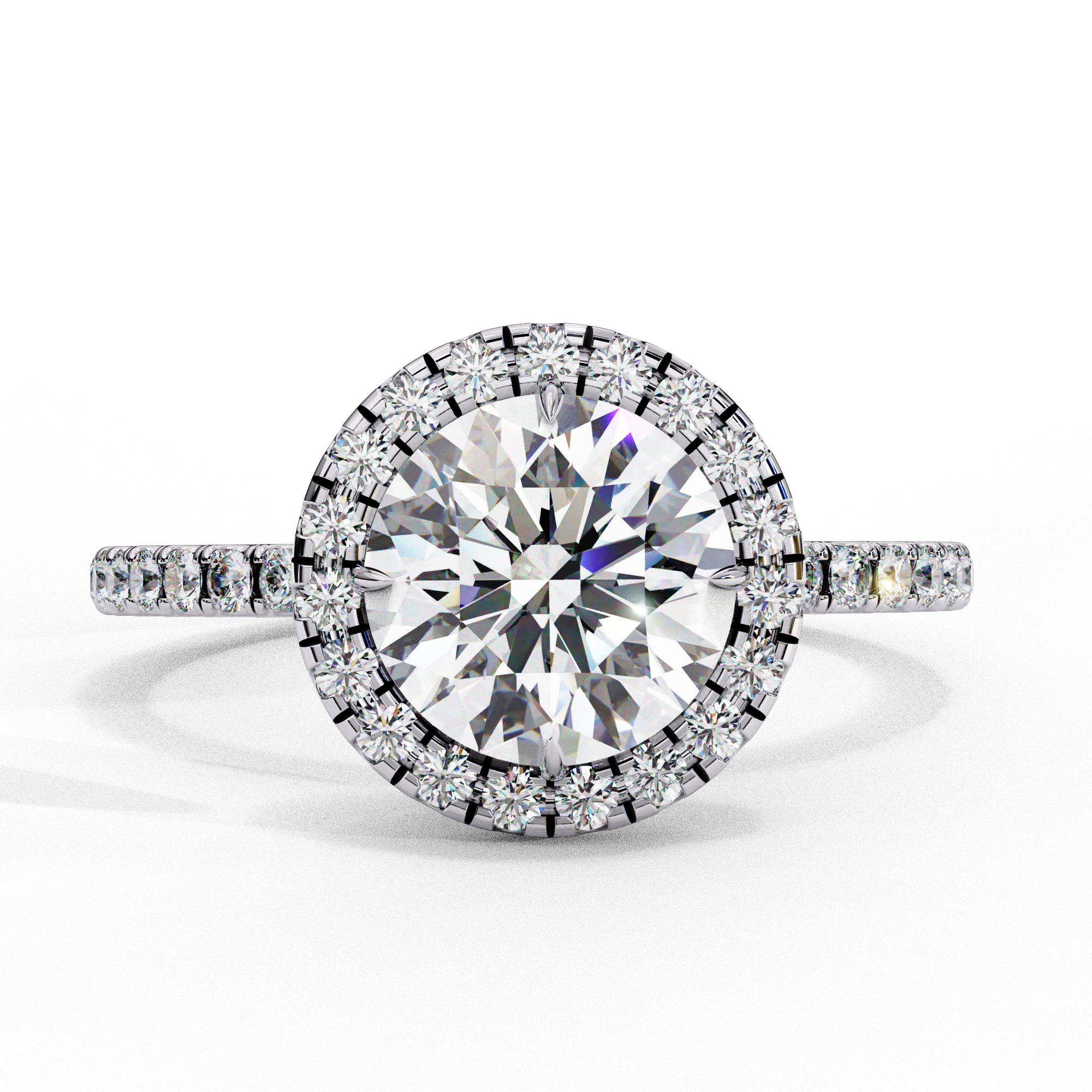 Round Claw Prong Lab Grown Diamond Ring For Women Lab Diamond Engagement Rings