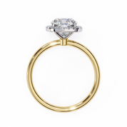 Cushion Cut Halo Lab Created Diamond Engagement Ring