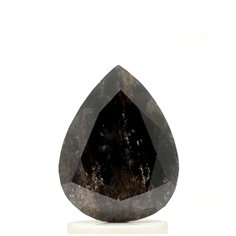1.90 Ct Pear Shape Salt and Pepper Diamond