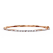 2.20 Carat Round Cut Diamond Tennis Bracelet In White Gold 18K Rose Gold Natural Diamond