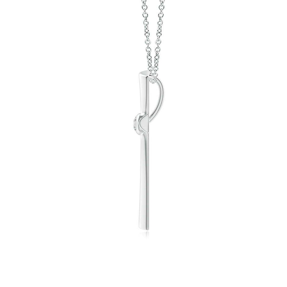0.80 Carat Round Shape Cross Lab Diamond Pendent