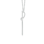 0.80 Carat Round Shape Cross Lab Diamond Pendent