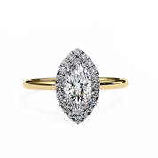 1.20 Carat Marquise Cut Halo Lab Diamond Engagement Ring Lab Diamond