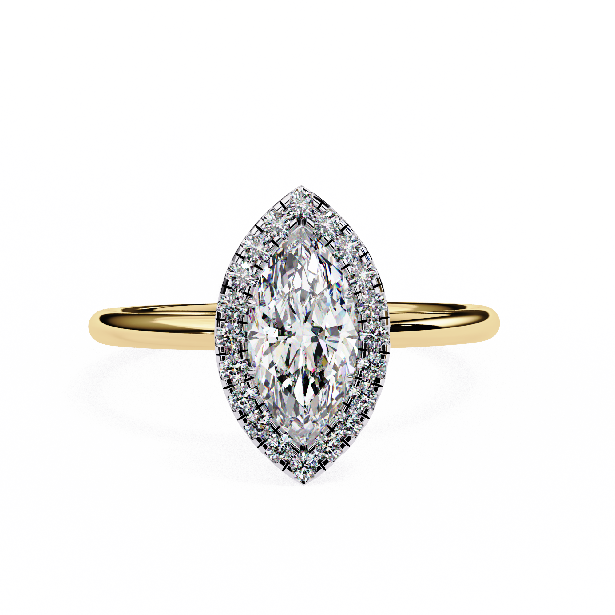 1.20 Carat Marquise Cut Halo Lab Diamond Engagement Ring Lab Diamond