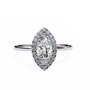 1.20 Carat Marquise Cut Halo Lab Diamond Engagement Ring Lab Diamond