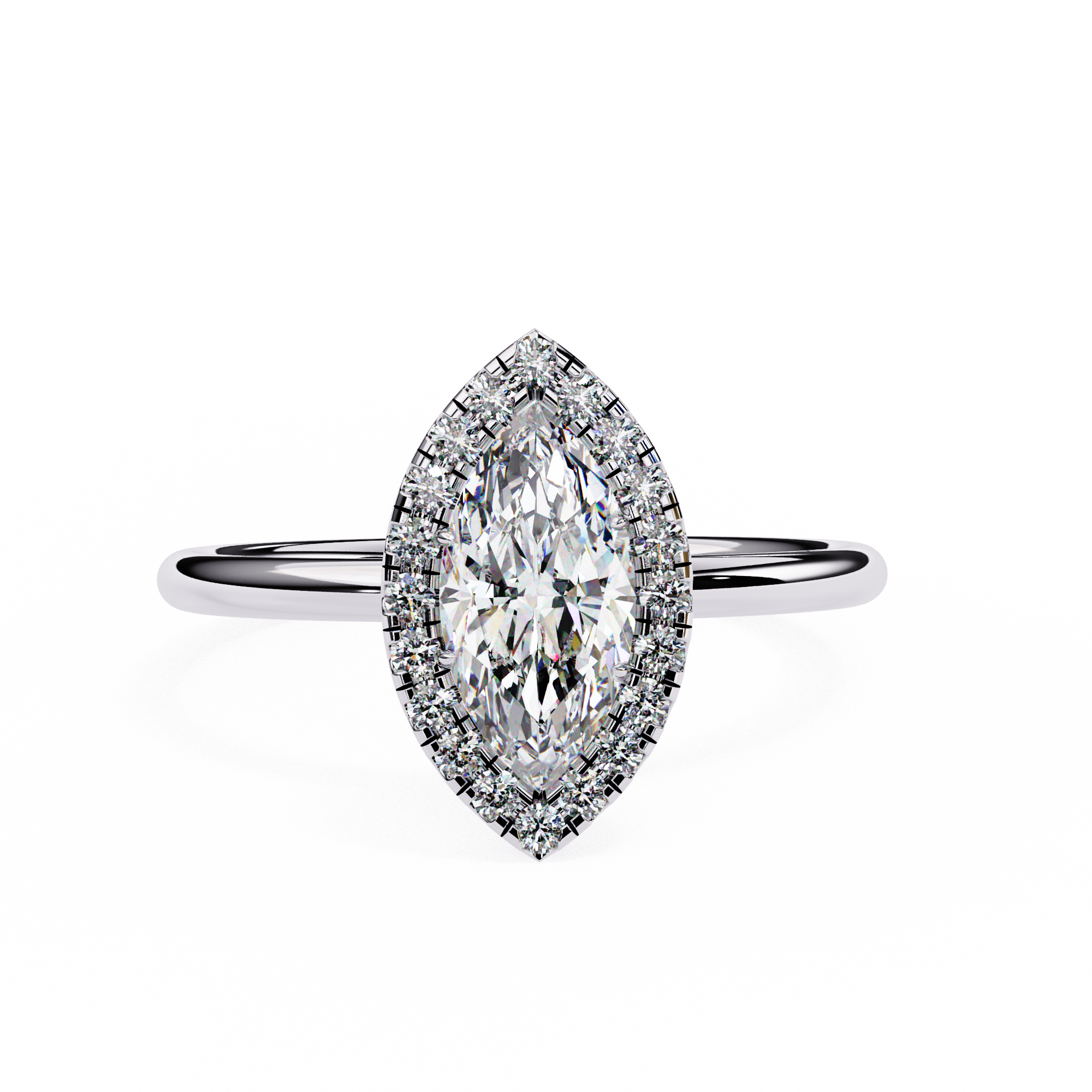 1.20 Carat Marquise Cut Halo Lab Diamond Engagement Ring Lab Diamond