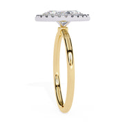 1.20 Carat Marquise Cut Halo Lab Diamond Engagement Ring