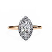 1.20 Carat Marquise Cut Halo Lab Diamond Engagement Ring Lab Diamond