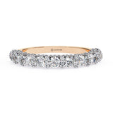 1 Carat Round Shape Half Eternity Diamond Wedding Band In White Gold