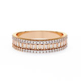 0.80 Ct Baguette Lab Diamond Wedding Band White Gold