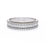 0.80 Ct Baguette Lab Diamond Wedding Band White Gold