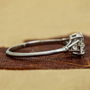1 Ct Round Split Shank Lab Diamond Ring
