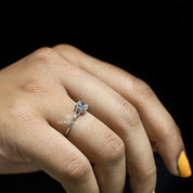 1 Ct Round Split Shank Lab Diamond Ring