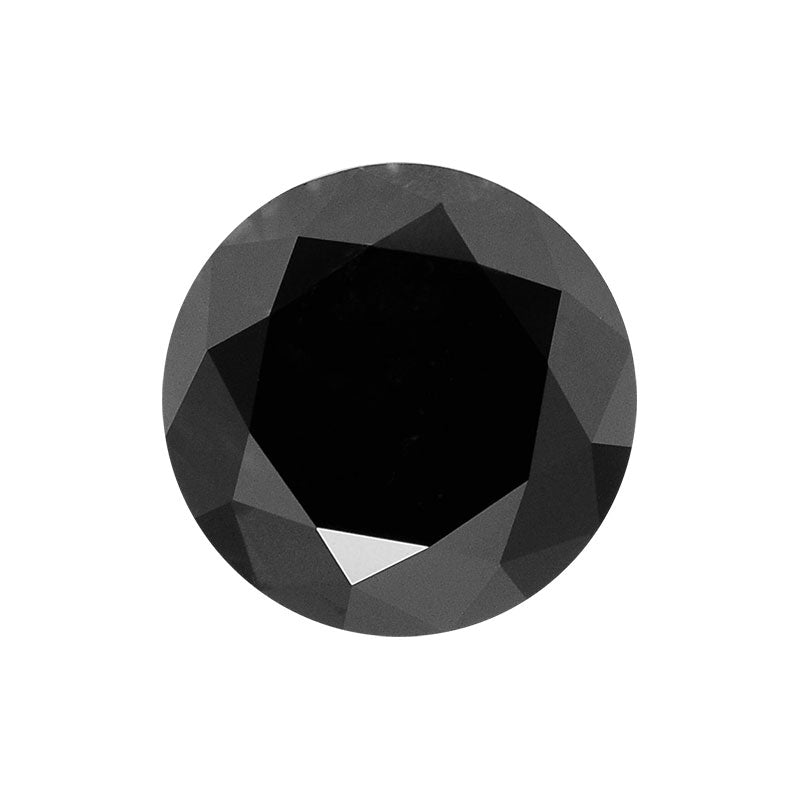 1 Carat Round Cut Natural Black Diamond