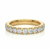 1 Ct Round Cut Prong Setting Diamond Eternity Band In Rose Gold Yellow