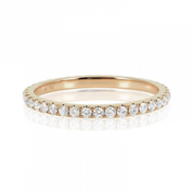 0.80 Carat Round Shape Channel Setting Diamond Eternity Ring In Yellow Gold 18K Rose Gold Natural Diamond Eternity Wedding Rings