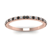 0.60 Carat Round Cut Diamond Bar Setting Black And White Diamond Half Eternity Ring