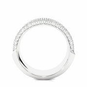 2.19 Ct Round Cut 7 Row Pave Setting Diamond Wedding Band Diamond Wedding Bands