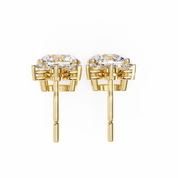 2.04 Carat Diamond Drop Earrings Floral Marquise Dangle Design