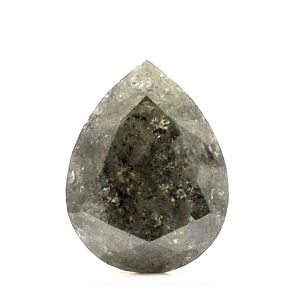 2 Carat Pear Shape Salt and Pepper Diamond