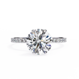 2.35 Ct Lab Created Round Cut Halo Lab Diamond Ring