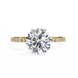 2.35 Ct Lab Created Round Cut Halo Lab Diamond Ring