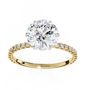 2.35 Ct Lab Created Round Cut Halo Lab Diamond Ring