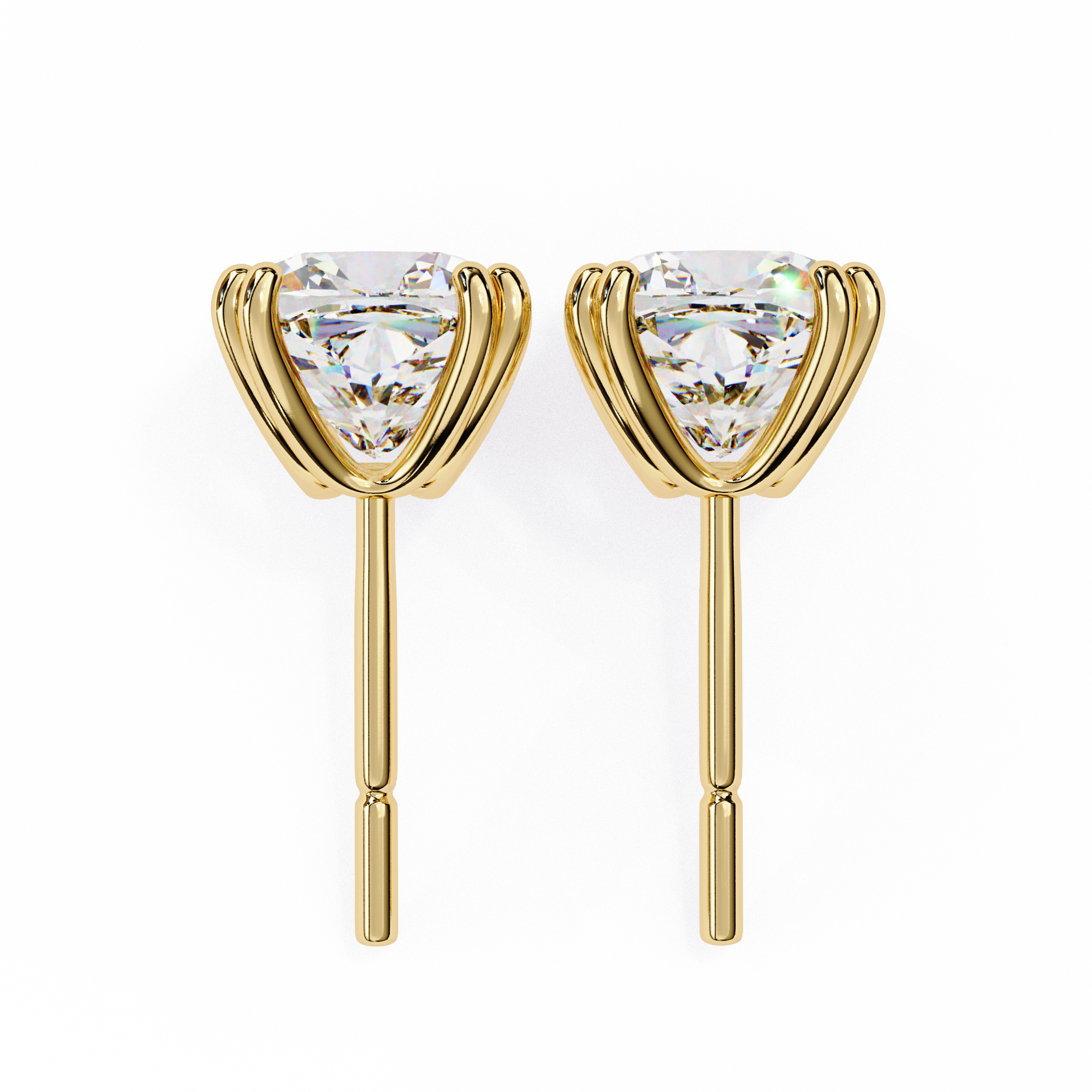2.50 Carat Cushion Cut Lab Diamond Stud Earrings