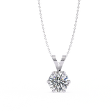 2.43 Ct Lab Round Diamond Solitaire Pendant Yellow Gold