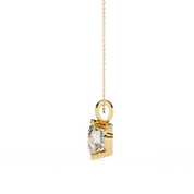 2.43 Ct Round Lab Diamond Bezel Set Pendant in Yellow Gold