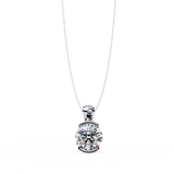 2.43 Ct Round Lab Diamond Bezel Set Pendant in Yellow Gold