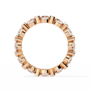 2.46 Carat Round Cut Diamond Eternity Wedding Band In Rose Gold