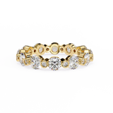 2.46 Carat Round Cut Diamond Eternity Wedding Band In Rose Gold
