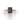 Front view shows a delicate yellow gold ring with a bold emerald cut black diamond resting on a slim polished band.