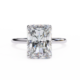 Radiant Cut Two Tone Halo Lab Grown Diamond Ring