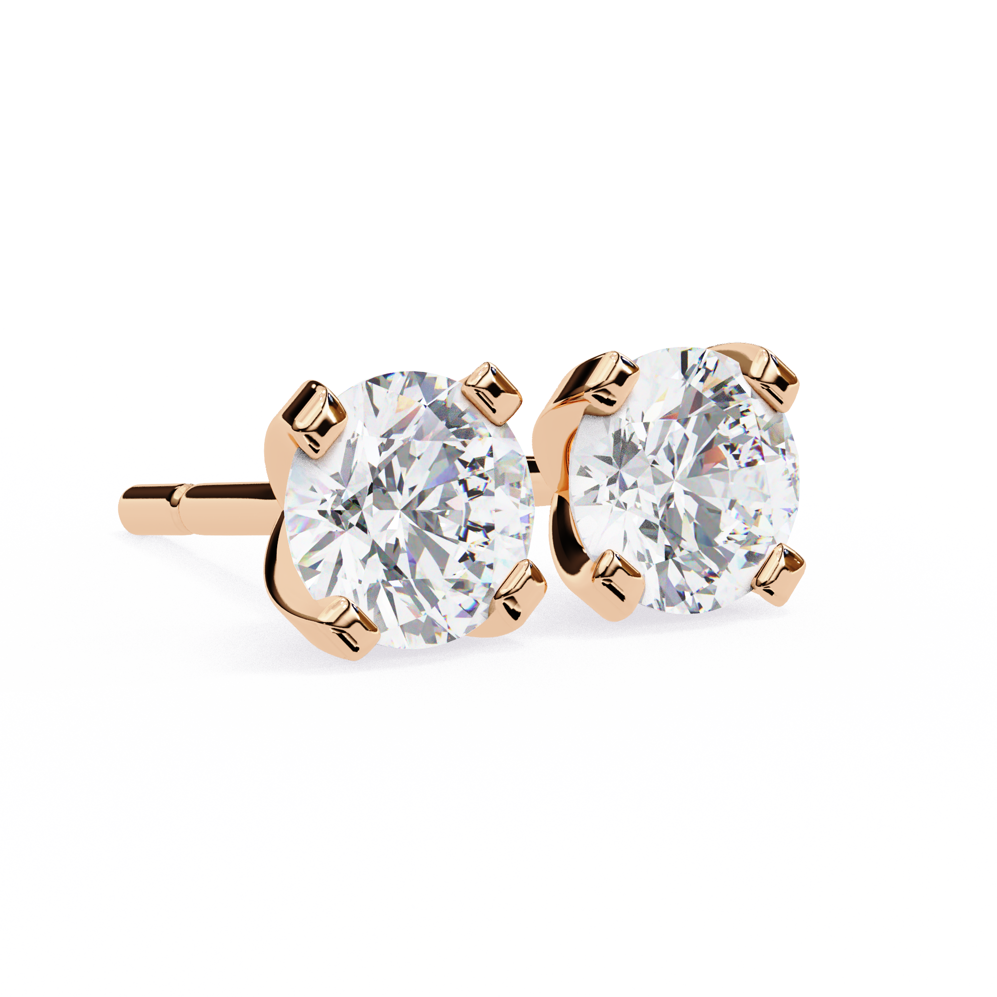 2.60 Ct Round Lab Created Diamond Stud Earrings
