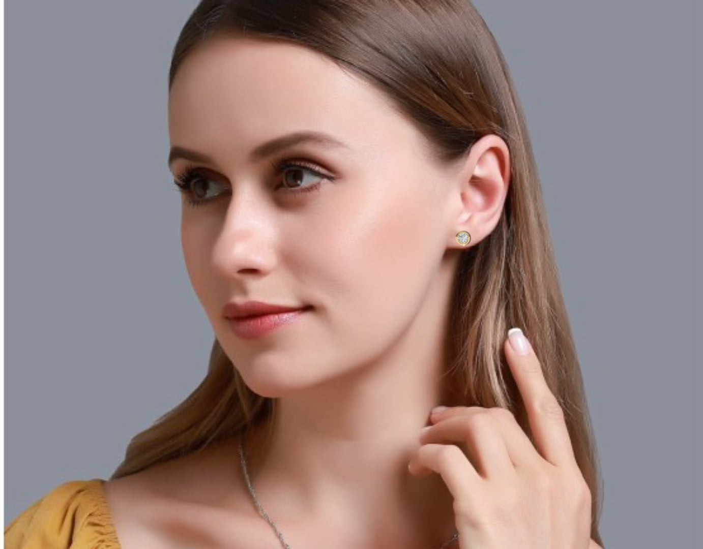 2.60 Carat Round Solitaire Lab Diamond Earrings