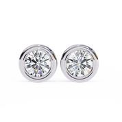 2.60 Carat Round Solitaire Lab Diamond Earrings