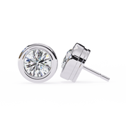 2.60 Carat Round Solitaire Lab Diamond Earrings