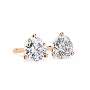 Round Brilliant Lab Diamond Stud Earrings
