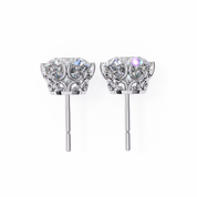Filigree Lab Grown Diamond Stud Earrings