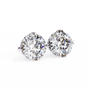 Filigree Lab Grown Diamond Stud Earrings