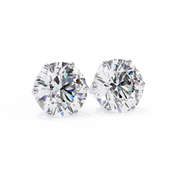 2.60 Carat Round Lab Grown Diamond Stud Earrings