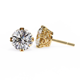 Filigree Lab Grown Diamond Stud Earrings
