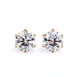 2.66 Ct Lab White Diamond Stud Earrings Yellow Gold