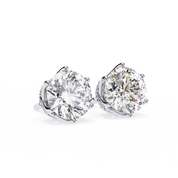 2.66 Ct Lab White Diamond Stud Earrings Yellow Gold Lab Diamond