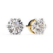 2.60 Carat Diamond Earrings Studs With Flat Back Setting